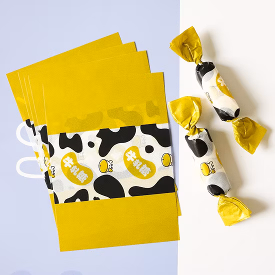 素敵なプリントヌガーキャンディチョコレートスイート耐油ワックス包装紙